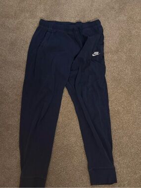 Nike Navy Sweatpants with White Swoosh